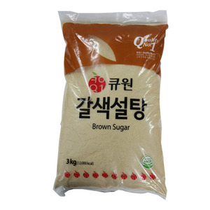 큐원 갈색설탕 3kg