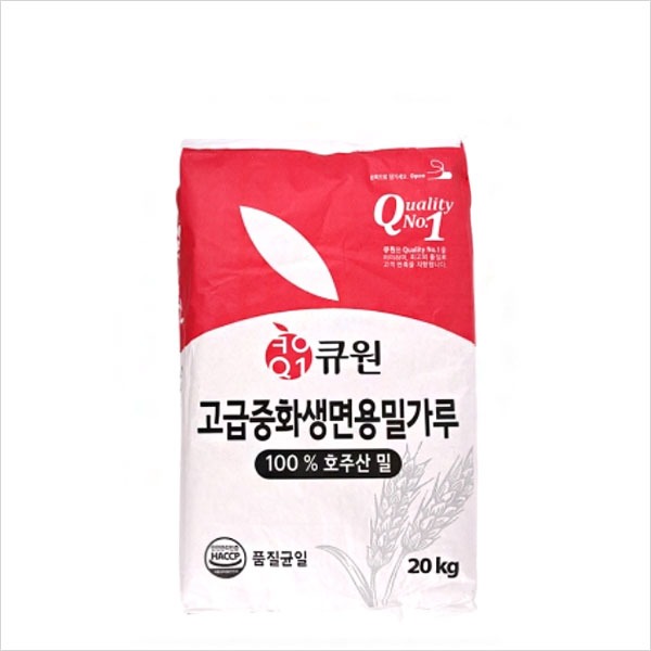 큐원 삼양사 고급 중화생면용 밀가루 20kg